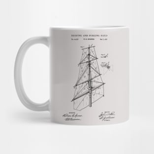 Ship's Sail Rigging Patent Image 1878 Mug